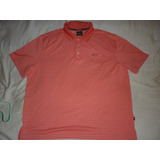 L Chomba Golf Greg Norman Play Dry Talle Xl Rayada Naranja