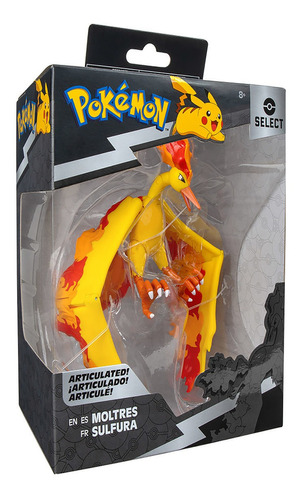 Pokémon Figura Articulada Moltres Select 15cm - Jazwares