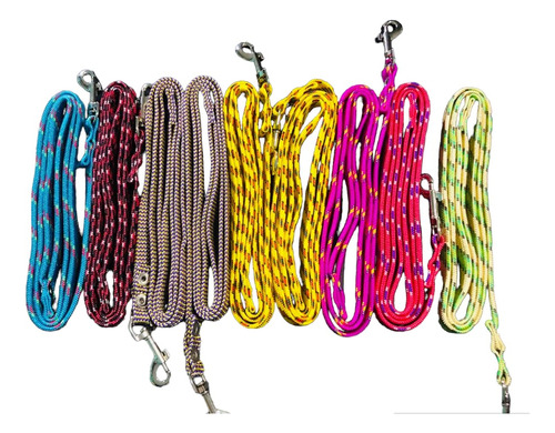 Correa Perro Pequeño Nailon Trenzado De Colores 9pz Mayoreo