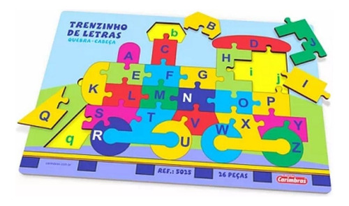 Quebra Cabeça Trenzinho De Letras Brinquedo Educativo