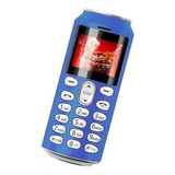 Mini Celular Lata Azul Bluetooth Dual Sim Portatil