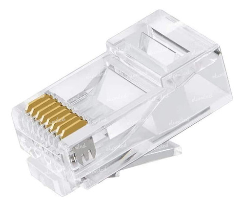 100 Fichas Rj45 Macho Plug Cat5