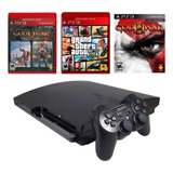 Console Ps3 Slim 500gb + 2 Controles  + 50 Jogos Originais 