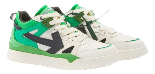 Sneakers Off White Sponge Mid - Green-green