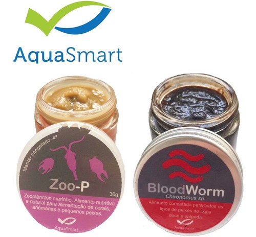 Zoo-p + Bloodworm - Alimento Para Peixes E Corais Aquasmart