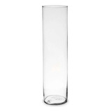 Vaso Tubo De Vidro Transparente Cilindro 40x14cm