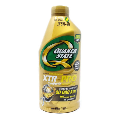 Aceite Motor 5w20 Xtr Pro Semisintetico 946ml Quaker State | MercadoLibre