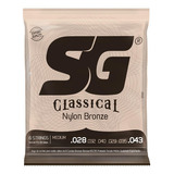 Encordoamento Sg Strings 65/35 Tensão Média Violão Nylon