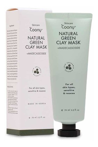 Coony Natural Green Clay Mask Pieles Sensibles - Recoleta