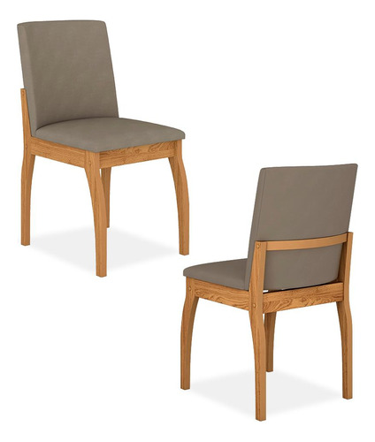 Kit 2 Cadeiras Estofadas Sucre Cinamomo/veludo Capu - M A
