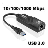 Adaptador Ethernet Rj45 Rede Usb 3.0 Gigabit 10/100/1000cabo