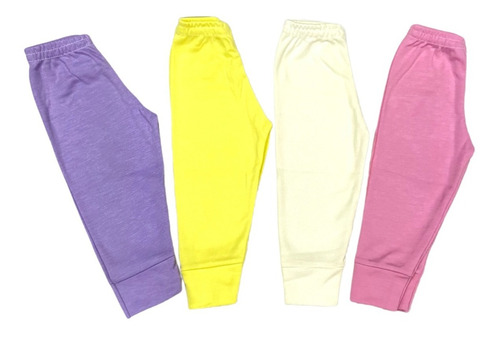 Juego De 3 Pants Ligeros Colores Pastel  Talla 4-6 Años