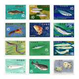 Série Completa Selo 822-829 Japão 1966 Peixes Do Pacífico