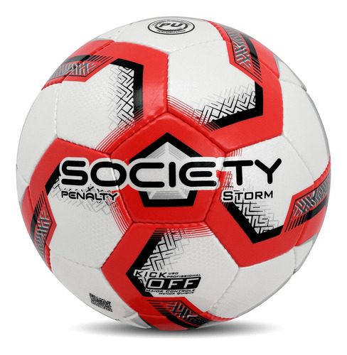 Bola De Campo Penalty Storm Society Xxiii Branca - 511342161