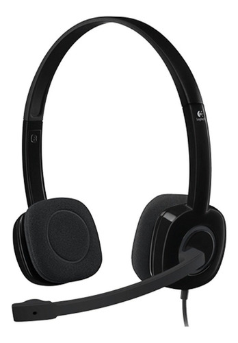 Fone De Ouvido (c/ Mic) - 3,5mm - Logitech Stereo Headset H151 - Preto - 981-000587