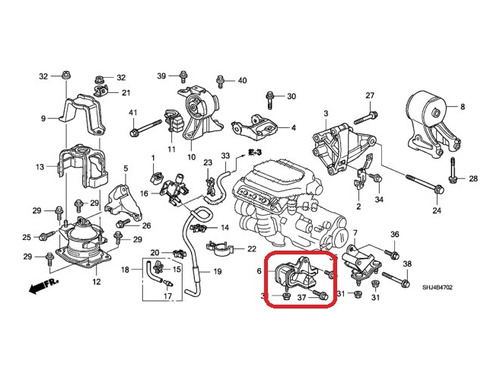  Soporte Base Caja Transmision Honda Odyssey V6 3.5 07-10 Foto 2