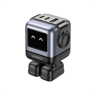 Cargador Ugreen Nexode Robot 65w Gan Usb C Led Color Negro | Envío gratis