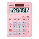 Calculadora Escritorio Casio Mx-12b-pklb Rosa Teclas Celeste
