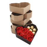 6 Caja Corazon Mdf Para Rosas Eternas Y Chocolates19x17x5cm