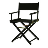 Casual Home 18 '' Silla De Director Black Frame Con Lona Neg