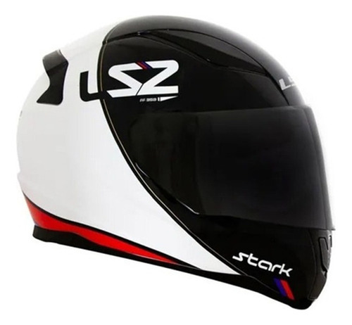 Capacete Ls2 Ff353 Rapid Stark Branco/vermelho/azul Tamanho Do Capacete S/p (55/56) Cor Branco/vermelho/azul