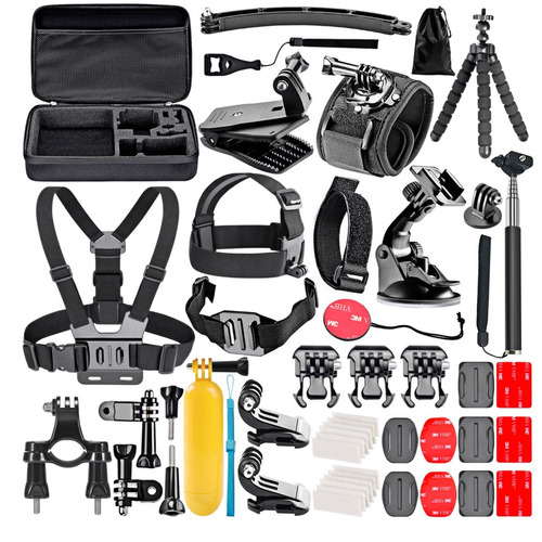 Kit 50 Accesorios Go Pro Session,hero,black 3,4,5,6,7 Xiaomi