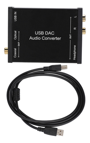Conversor Usb Dac Gv023 Placa De Som Digital Para Analógica
