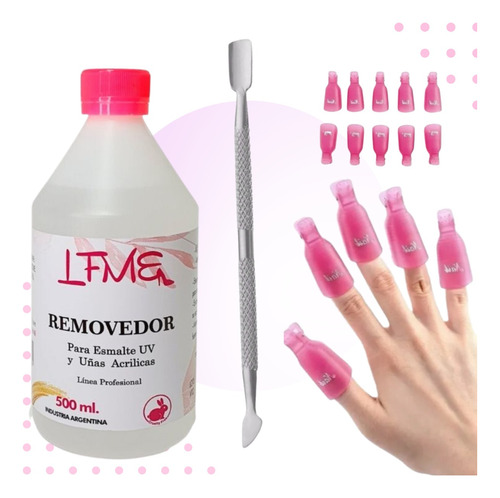 Kit Removedor Esmalte Semipermanente Uv Gel Broches  Lefemme