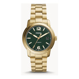 Reloj  Me3235 Para Mujer Análogo De Cuarzo Esfera Verde Y