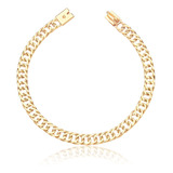 Pulseira Feminina Elo Duplo Grumet Ouro Puro 18k Gaveta