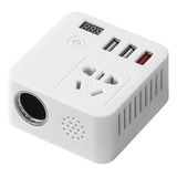 Convertidor Dc 12 V A 110 V Ac, 3 Puertos Usb, Blanco [u]