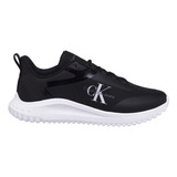 Tenis Ck Para Hombre Ym0ym00968 Color Black/bright White Diseño De La Tela Liso Talla 27.5 Mx