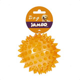 Bola Brinquedo Jambo Espinho Com Som Laranja - Tam. G