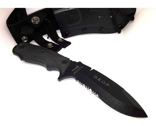 Cuchillo Tactico Yarara Geop Dentado Vaina Kydex Molle