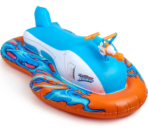 Nerf Super Soaker Lancha Inflable Con Mega Water Blaster