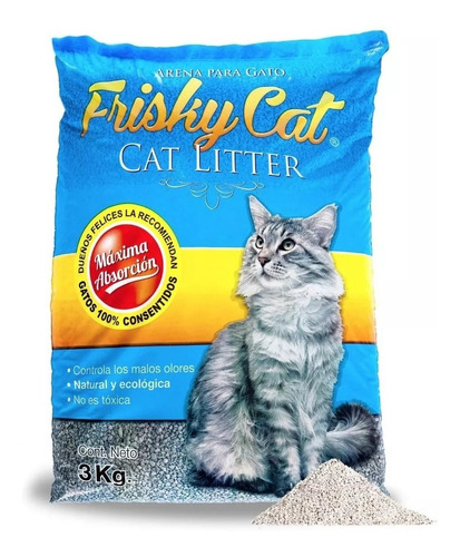 Arena Frisky Cat 30 Kg Aglutina, Controla Olor Máx Absorción