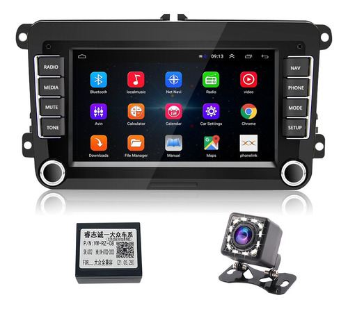 2 Din 7 «android 9.1 Coche Estéreo Radio Mp5 For Vw