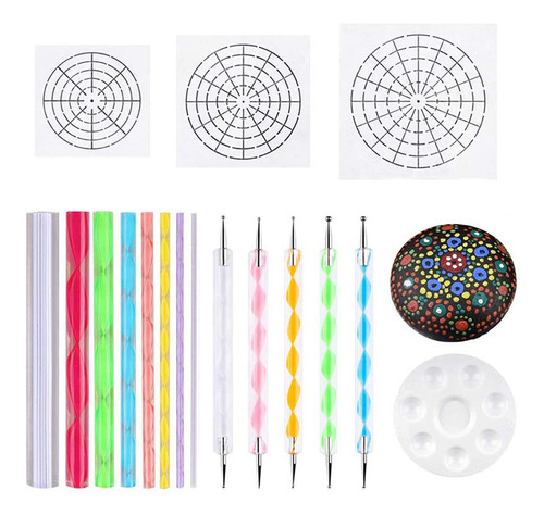 Mandala Dotting Stencil Tools Kit De Pintura Stylus Dotting