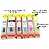 Cartuchos Pgi150 Cli151 Refill Para Canon Pixma Mg7110 5410