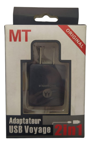 Cargador De Pared Motorola Cubo+cable Dual Usb-a Y Usb C 50w