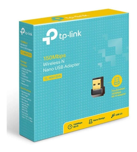 Placa Wifi Usb Adaptador Tp-link Tl-wn725n 150 Mbps Nano