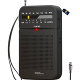 Rádio Retro Antigo Pequeno Bolso Portátil Am Fm Bateria Alto