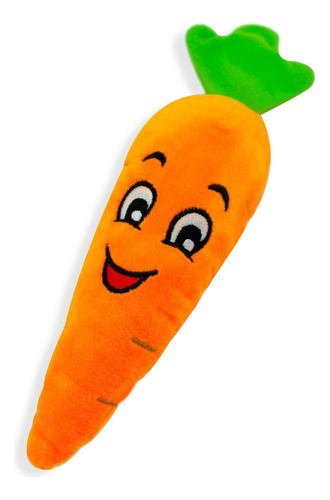 Juguete De Peluche Para Mascotas Zanahoria Con Sonido Color Naranja Claro