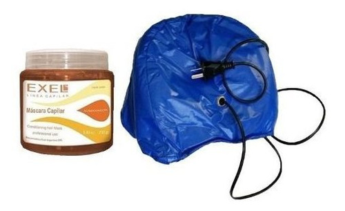 Gorro Térmico Eléctrico Con Cable + Baño De Crema Exel 