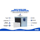 Rack Caixa Metálica 3000 Onix Vazia Com Fonte 12v 5 Amperes