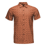 Camisa Hombre Lippi One Way Short Sleeve Shirt Print Terraco
