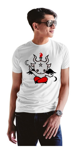 Camiseta De Moda Gotica Satanas Bephomet Vintage P/hombre