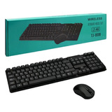 Combo Inalámbrico Teclado + Mouse Tj-808 Color Negro