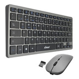 Teclado Mouse Sem Fio Bluetooth Recarregável Dell Mac Samsun