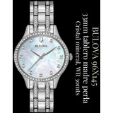 Bulova 96x145 Madre Perla Y Swarowsky 30mm Quarz